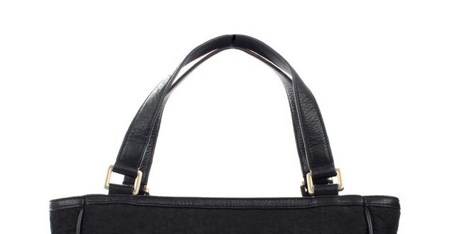 Dámska čierna kabelka s monogramom DKNY