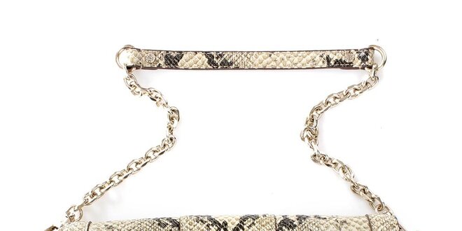 Dámska prírodná kabelka s hadím vzorom DKNY