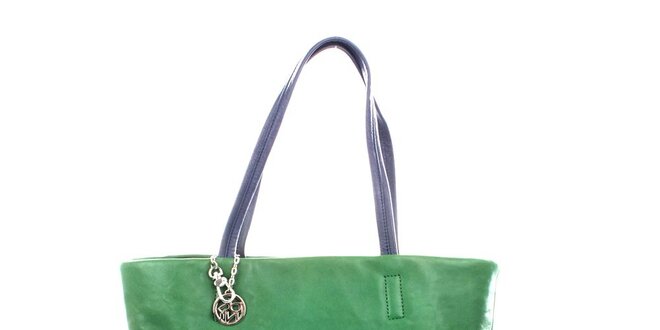 Dámska zeleno-modrá kabelka DKNY