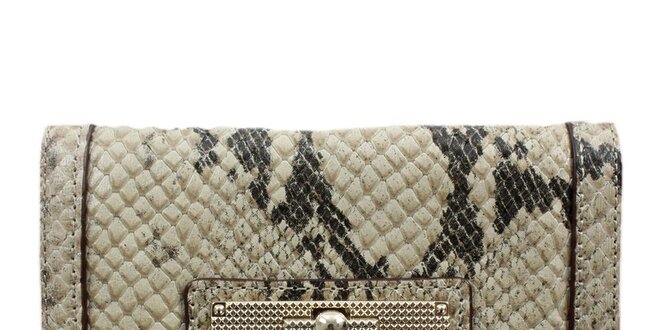 Dámska prírodne béžová peňaženka s hadím vzorom DKNY