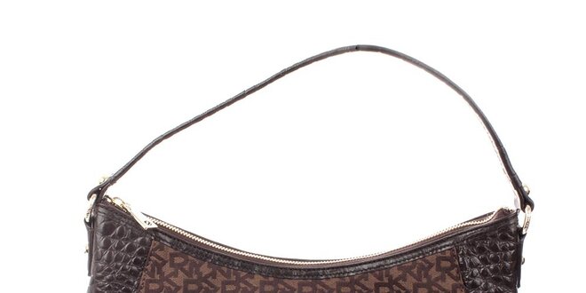 Dámska hnedá kabelka s jedným uchom DKNY