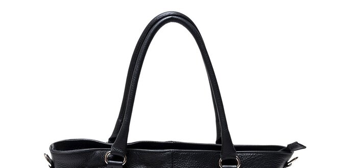Dámska čierna kabelka s nášivkou v tvare kabelky Isabella Rhea