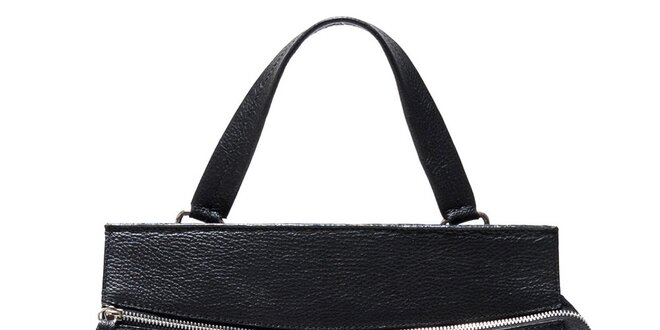 Dámska čierna kabelka s horizontálnym zipsom Isabella Rhea