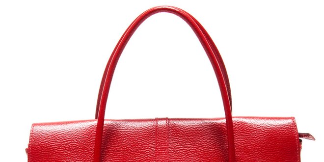 Dámska červená kabelka s ozdobným strapcom Isabella Rhea