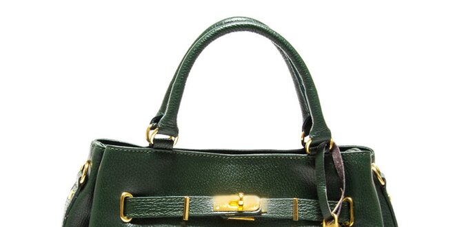 Dámska zelená kabelka so zámčekom Isabella Rhea