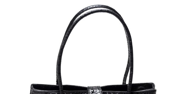 Dámska čierna kabelka s kovovým zapínaním Isabella Rhea