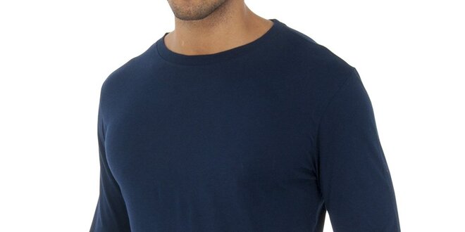 Tmavo modré tričko Raplh Lauren s dlhým rukávom