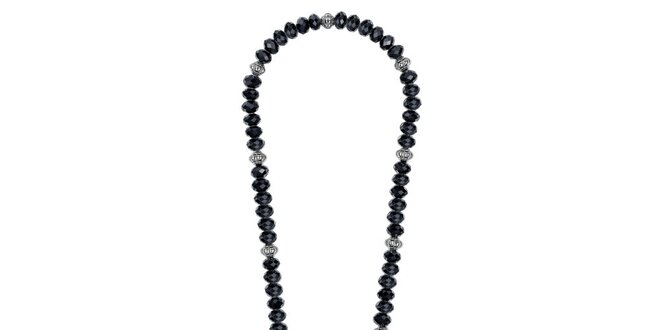 Dámsky dlhý náhrdelník s čiernymi kamienkami EDC by Esprit