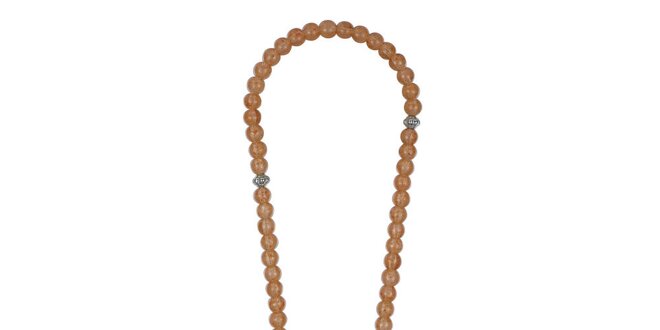 Dámsky dlhý náhrdelník s lososovými kamienkami EDC by Esprit