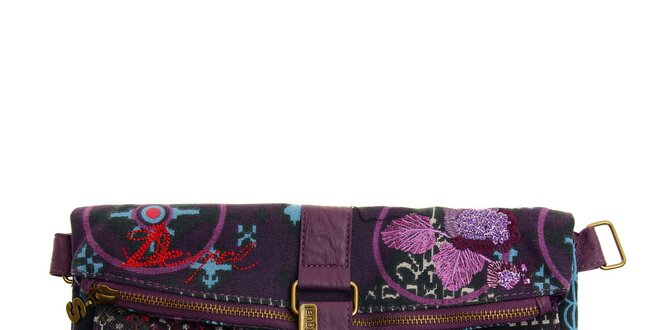 Dámska fialová kabelka s odopínateľným popruhom Desigual