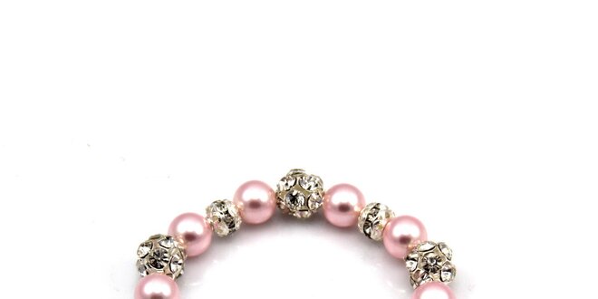 Dámsky ružový perlový náramok Royal Adamas