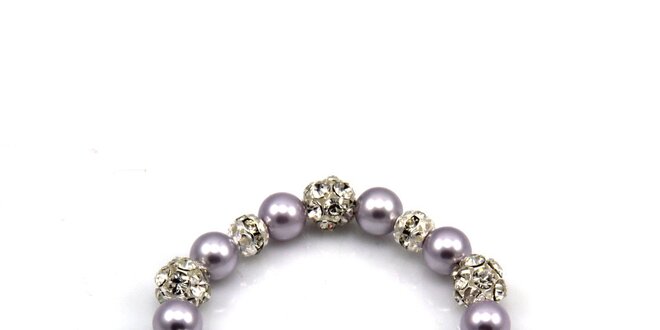 Dámsky fialkový perlový náramok Royal Adamas