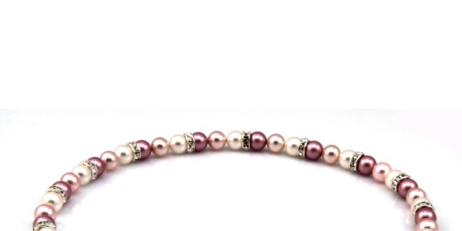 Dámsky perlový náhrdelník Royal Adamas s lila perlami