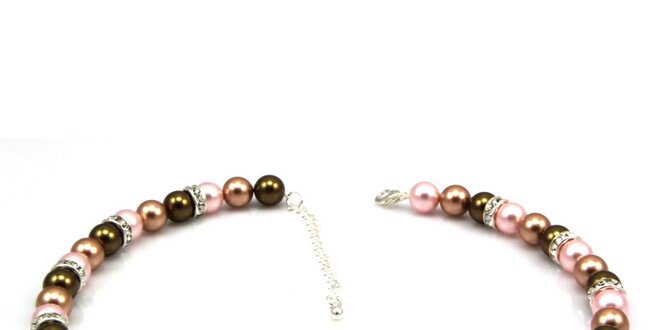 Dámsky perlový náhrdelník Royal Adamas s farebnými perlami