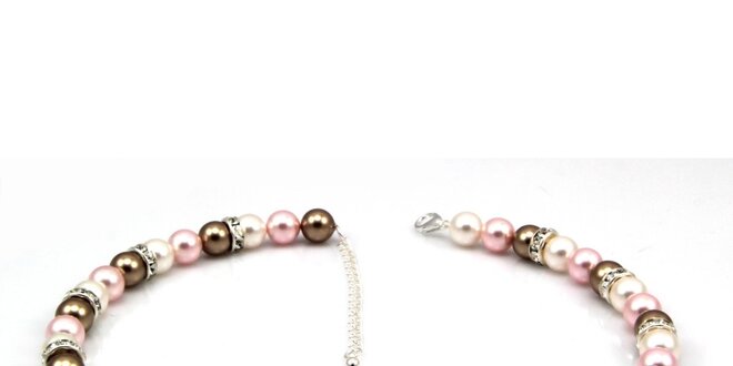 Dámsky perlový náhrdelník Royal Adamas s pastelovo zafarbenými perlami