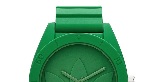Pánske zelené hodinky Adidas s plastovým obalom