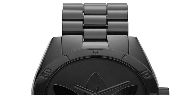 Čierne oceľové hodinky Adidas
