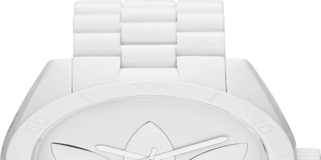 Biele oceľové hodinky Adidas
