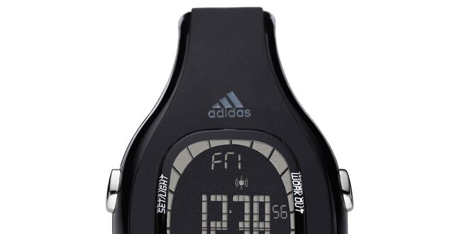 Unisexové oválne čierne hodinky Adidas