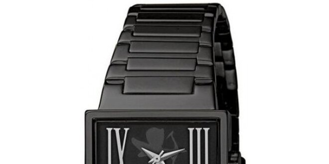Čierne hodinky s oceľovým remienkom EDC by Esprit