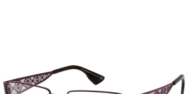 Dámske fialové okuliare s perforovanými stranicami Emporio Armani