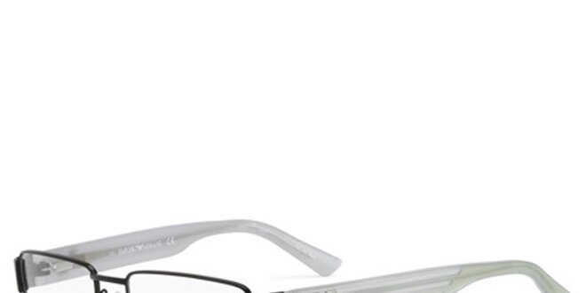 Unisexové okuliare s transparentnými stranicami Emporio Armani