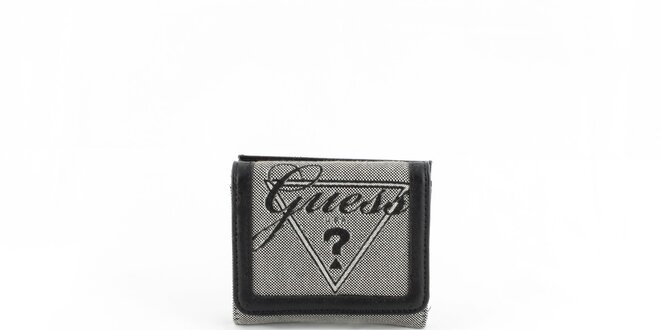 Dámska čierno-biela peňaženka Guess