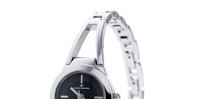 Dámske oceľové hodinky Tom Tailor s čiernym ciferníkom