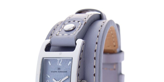 Dámske náramkové hodinky Tom Tailor so svetlo fialovým koženým remienkom