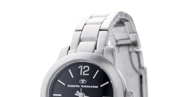Dámske oceľové hodinky Tom Tailor s čiernym ciferníkom