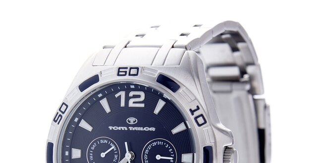 Pánske oceľové hodinky Tom Tailor s tmavo modrým ciferníkom