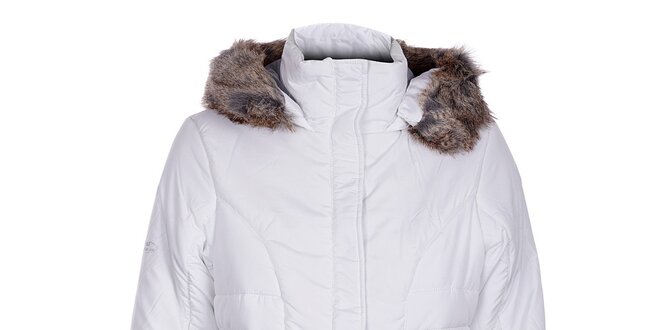 Dámska biela zimná bunda Loap s kožúškom