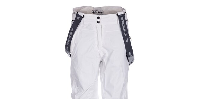 Dámske biele lyžiarske nohavice Loap s trakmi