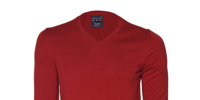 Pánsky červený sveter s logom Giorgio di Mare