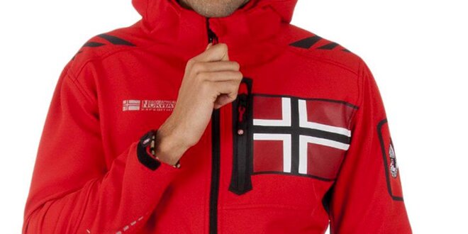 Pánska softshellová červená bunda Geographical Norway