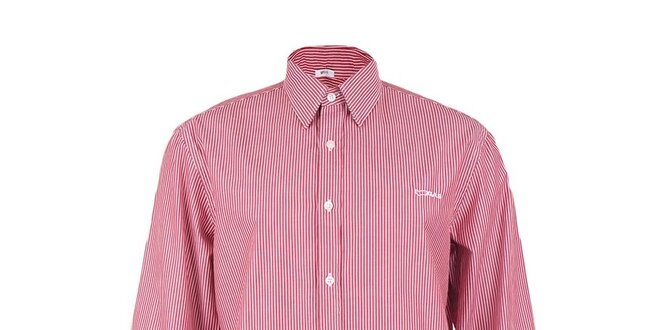 Pánska červeno-biela prúžkovaná košeľa GAS