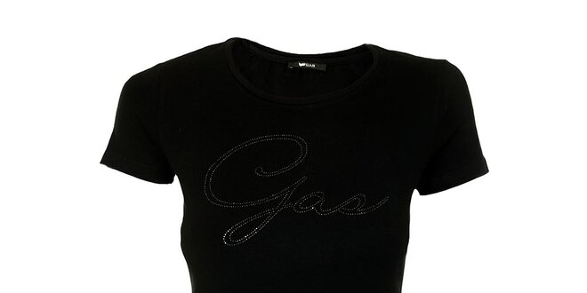 Dámske čierne tričko s logom GAS