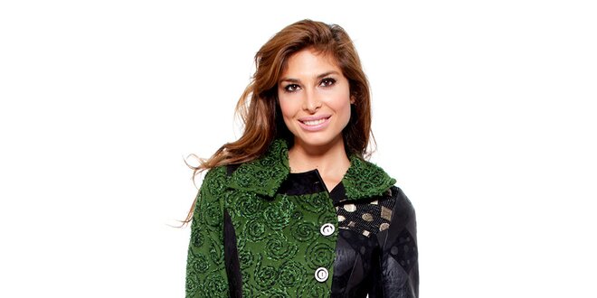 Dámsky čierno-zelený kabátik Peace&Love