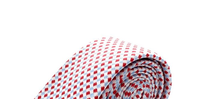 Pánska červeno-modrá hodvábna kravata Pietro Filipi
