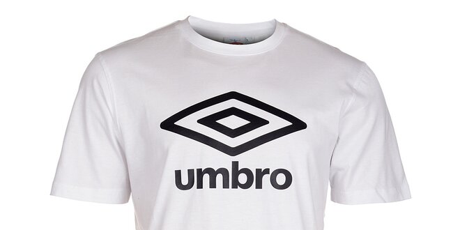 Pánske biele tričko Umbro s čiernym logom