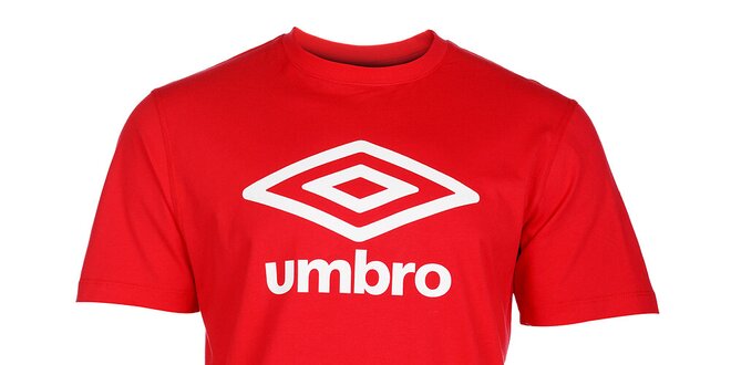 Pánske červené tričko Umbro s bielym logom