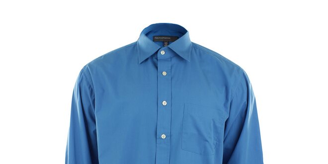 Pánska tmavo modrá košeľa so špicatým límčekom Perry Ellis