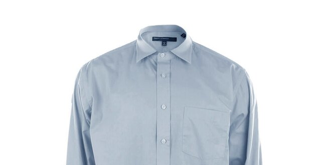 Pánska svetlo modrá košeľa so špicatým límčekom Perry Ellis