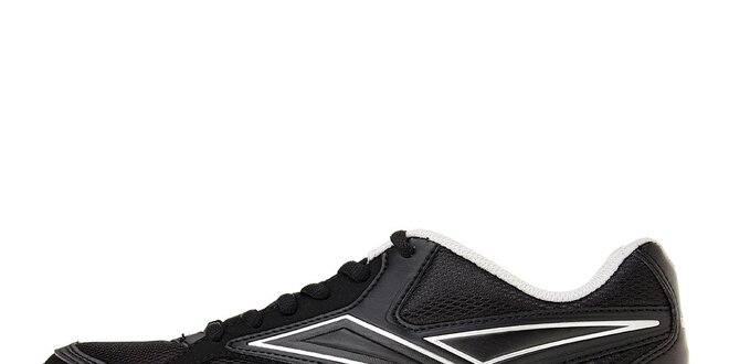 Dámske čierne bežecké topánky Reebok so striebornými detailami