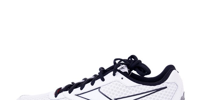 Pánske biele bežecké topánky Reebok s čiernymi detailami
