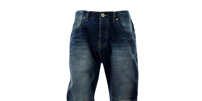 Pánske modré džínsy s šisovaním Exe Jeans