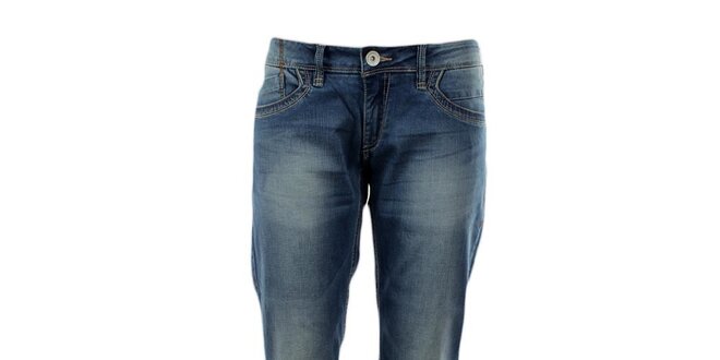 Dámske modré džínsy s šisovaním Exe Jeans