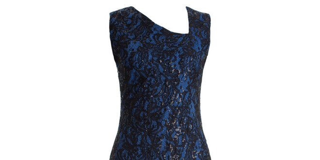 Dámske modré čipkované šaty s flitrami JDC London