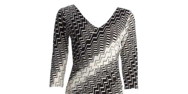 Dámske šaty s čiernokrémovým vzorom JDC London