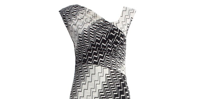 Dámske šaty s čiernokrémovým vzorom JDC London bez rukávov